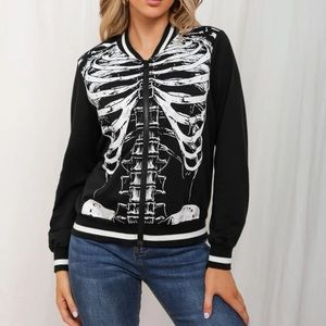 Skeleton Bomber Jacket. Size S. Never worn.